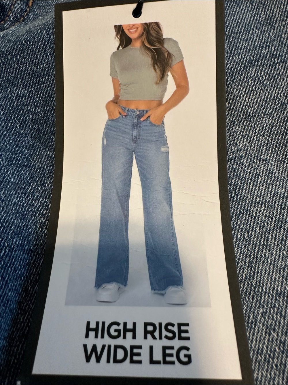 BCBGeneration Light Blue High Rise Wide Leg Jeans
